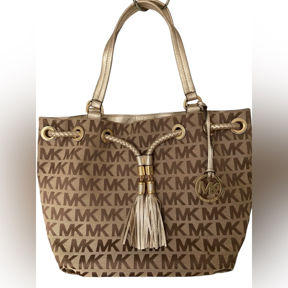 Michael Kors Large Gathered Signature Tote Jet Set